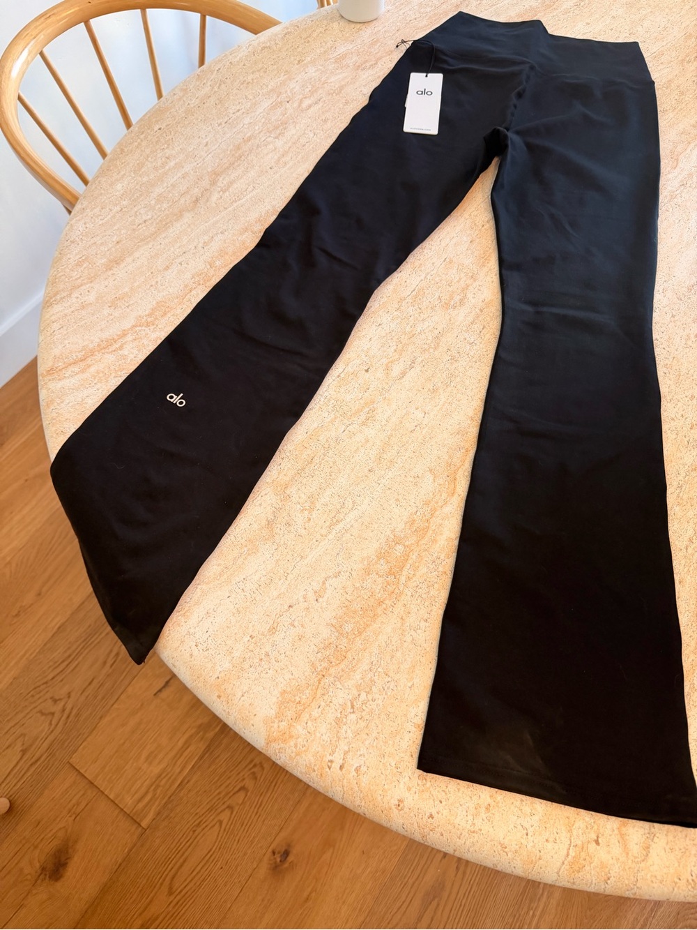 ALO Yoga Kids Black Flare Leggings